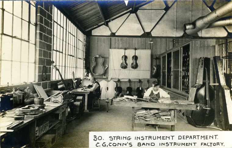 C.G. Conn's Band Instrument Factory 1913-String Instrument Department
