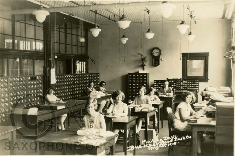 Buescher Factory August 1928-Mailing Department