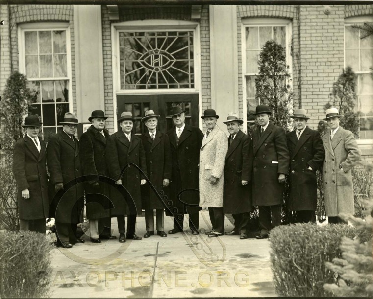 Holton Elkhorn Factory 1931-Holton School Band Organizers and Executive Staff