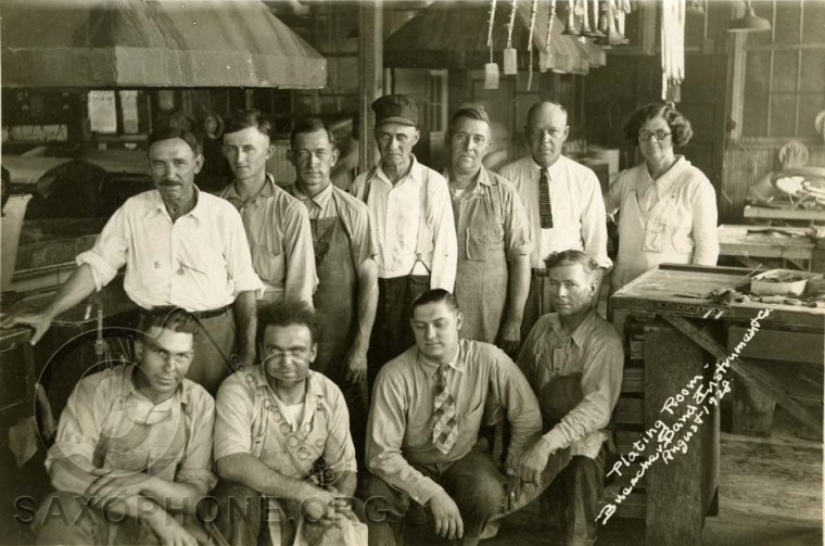 Buescher Factory August 1928-Plating Room